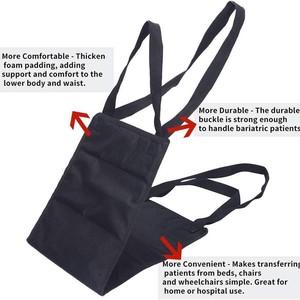 Cinturón de Asistencia para Levantarse, Negro, de Poliéster, Eslinga de Transferencia para Pacientes, para Asistencia de Movilidad en la Cama - Product Image 5