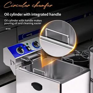 Friteuse électrique professionnelle de comptoir en acier inoxydable 304, panier unique, facile à utiliser - Product Image 6