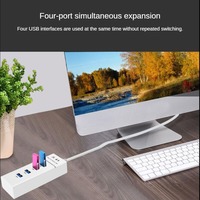Usb3.0 4 ports Hub Splitter Hub 5Gbps Hub USB haute vitesse 3 0 Port multiple pour PC Accessoires informatiques Adaptateur de station d'accueil