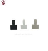 Attache-badge en plastique mini noir, blanc, gris, avec clip et crochet POM pour carte d'identité, vente en gros d'usine, durable, pour badge de travail, impression personnalisée