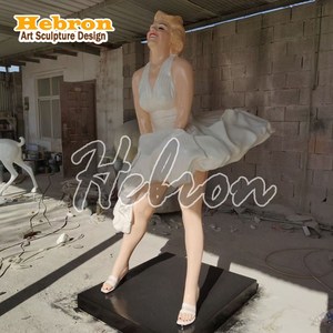 Statua Personalizzata a Grandezza Naturale di Famoso Attore in Stile Arte Popolare, Statua in Resina di Marilyn Monroe - Product Image 4