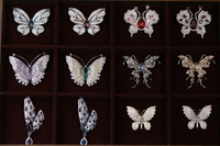 XILIANGFEIZI 2025 Nouvelle Broche Papillon de Luxe en Cuivre et Zircon, Accessoire de Corsage, Cadeau pour Mariage, Fête, Anniversaire