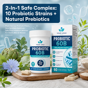Factory Direct Supply HALAL Certified Non GMO 60Billion CFU All Natural Shelf Stable Digestive Gut Health Probiotic 60B Capsules - Product Image 4