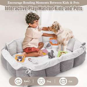 Gymnase d'éveil pour bébé convertible 5 en 1 avec 6 jouets, tapis d'activités pour le temps sur le ventre du bébé pour le développement sensoriel - Product Image 6