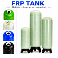 Réservoir FRP sur mesure vert clair, diverses tailles, pour dessalement d'eau de mer et traitement d'eau pure, capacité 250L-10000L, 200L/heure