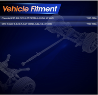 Arbre de transmission arrière 65-9351 pour Chevrolet K30 GMC K3500 1980-1986 4.8L 5.7L 6.2T Diesel 6.6L 7.4L pour transmission 4x4