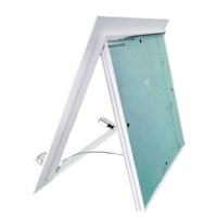 Salida de acceso empotrada cuadrada de yeso oculto con marco de aleación de aluminio para techo y pared, desmontable para mantenimiento