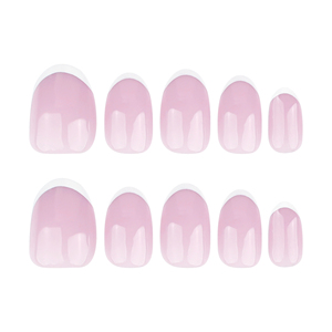 24 pièces/ensemble embouts d'ongles français en acrylique doux 3599 avec embouts blancs classiques ongles à presser ronds français ongles artificiels - Product Image 5