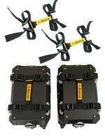 Kaiyue 525X modifié trois boîtes en alliage d'aluminium boîte latérale boîte arrière sangle de reliure 38L + 38L capacité pour rénovation/mise à niveau motos