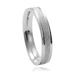 Rose Gold Titanium Steel Frosted <b>Ring</b> Women's Geometric Simple Everyday Wear 23015 - Product Image 5