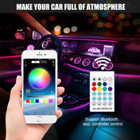 Bandes lumineuses LED RCJ, éclairage intérieur de voiture LED, lampe d'ambiance USB, accessoires de décoration automobile