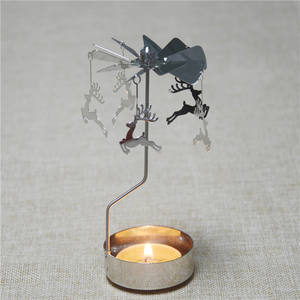 Chandelier rotatif en forme de renne, élégant, personnalisé, en métal plaqué, pour charetier de noël - Product Image 5