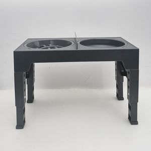Katlanabilir ayarlanabilir yükseklik çift kaseler yükseltilmiş evcil hayvan besleme kasesi yükseltilmiş Pet yavaş yeme köpek maması kasesi - Product Image 6