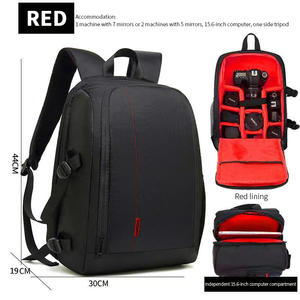 Оптовая цена, сумка для камеры и объектива, большой вместимости, уличная фотография, водонепроницаемая двойная сумка для видеокамеры, рюкзак - Product Image 4