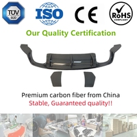 Lèvre de pare-chocs arrière en fibre de carbone véritable pour Audi TTS TTRS MK3 2018 et plus