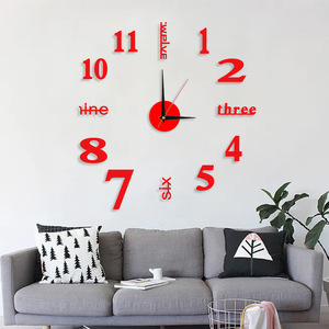 <span class=keywords><strong>Horloge</strong></span> <span class=keywords><strong>murale</strong></span> 3D moderne de grande taille, silencieuse, en acrylique, style nordique, décorative, bon marché, chiffres numériques, DIY - Product Image 4