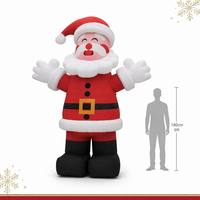 Père Noël gonflable géant avec éclairage LED pour centre commercial, parc, événement, figurine de Noël gonflable personnalisée pour publicité extérieure