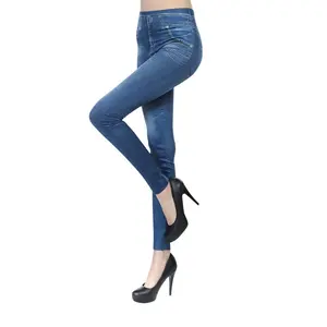 Moda TV görüldüğü gibi kadınlar ince Jean tayt siyah mavi gri yüksek bel Jeggings