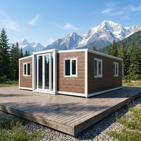 Maison conteneur pliable, extensible, étanche et à installation rapide avec aménagement personnalisé pour la cuisine et les projets résidentiels