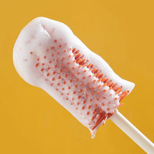 Lot de 3 brosses de nettoyage pour biberons en plastique écologiques avec base de rangement, brosse à tétine à 360 degrés sans zone morte - Product Image 3