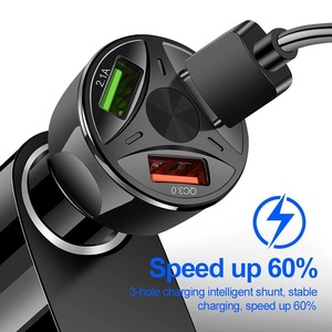 <span class=keywords><strong>Chargeur</strong></span> de voiture portable en gros 395-3U <span class=keywords><strong>Charge</strong></span> rapide 3.0 prise LED port <span class=keywords><strong>multi</strong></span>-<span class=keywords><strong>USB</strong></span> sortie intelligente 2A/25A/1.5A pour téléphone et ordinateur portable - Product Image 4