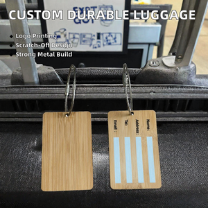Étiquette métallique gravée personnalisée, durable et économique, avec fonction anti-rayures, pour hôtels, avions, croisières et voyages en extérieur - Vente en gros - Product Image 2