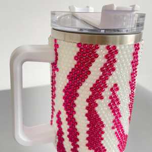 40Oz the Travel <b>Mug</b> Rhinestone Bling Studded Glow in Dark Wholesale Bulk - Product Image 2