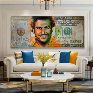 Graffiti Art Famous People With Money Poster Canvas Painting Print On Wall Art Picture