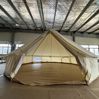 Tente cloche en toile de coton 3M 4M 5M 6M pour glamping avec trou pour poêle