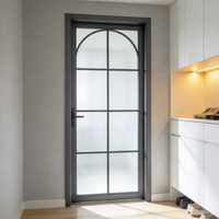 Puerta de Aluminio con Vidrio, Estilo Francés, Decorativa, con Rotura de Puente Térmico, Resistente al Viento y al Agua, Venta al Por Mayor de Fábrica, Personalizable