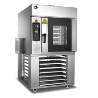 Horno Rotatorio Eléctrico Comercial para Hornear Pan Pita y Pizza, Capacidad para 5 Bandejas, Nueva Alta Productividad, Harina y Frutos Secos