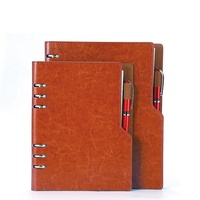 Ordinateur portable à spirale de luxe en pu, vente en gros, fournitures scolaires et de bureau