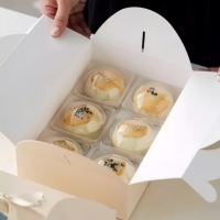 Cajas de Papel Recubierto Personalizadas para Panadería, Empaque de Alimentos con Asa, Reutilizables y Portátiles para Pasteles, Postres, Regalos y Comida para Llevar