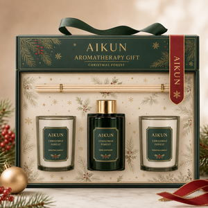 Aikun Green Window Box Retail Display Custom Packaging Bulk Order Reed Diffuser Room <b>Spray</b> Candle Gift Set for Holiday Gifting - Product Image 4