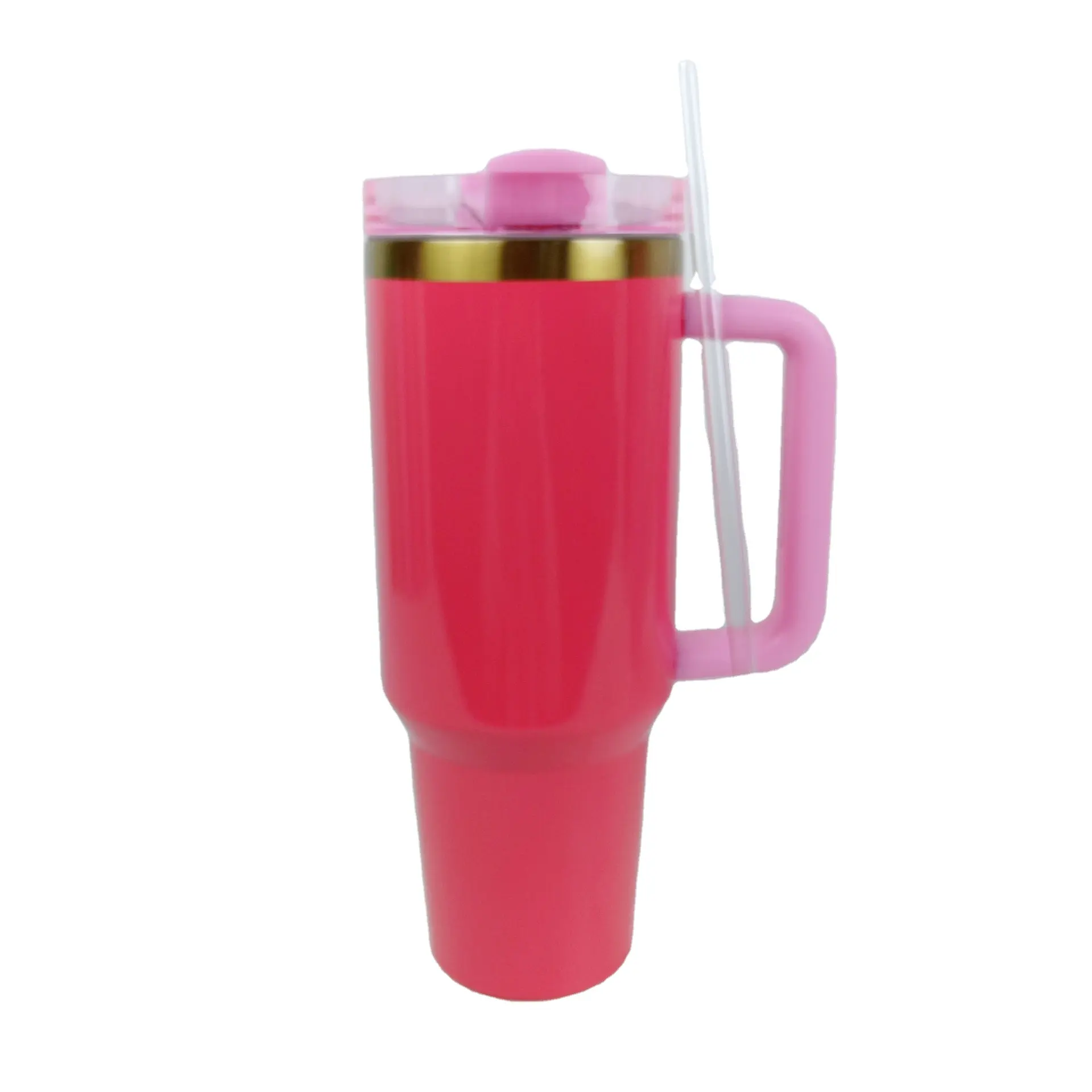 Individuelles Logo heißer Valentinstag 40oz rostfreier isolierter rosa Sublimationslöscher Reiseglasbecher Tassen Tassen mit Griff