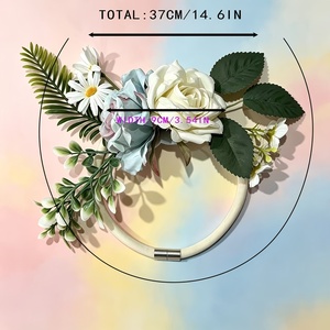 Supporti <span class=keywords><strong>per</strong></span> <span class=keywords><strong>tende</strong></span> a forma di rosa romantica con pianta artificiale, fasce elastiche decorative <span class=keywords><strong>per</strong></span> <span class=keywords><strong>tende</strong></span> da soggiorno - Product Image 4