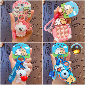 Porte-clés en plastique <span class=keywords><strong>de</strong></span> la série Genuine Cartoon Line Puppy, pendentif mignon pour amoureux, petit cadeau pour voiture, vente en gros, modèle Big Link - Product Image 2