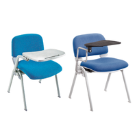 Chaise de formation en gros avec tablette d'écriture, chaise d'étude ergonomique avec panier de rangement sous le siège pour projets scolaires