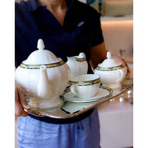 Service à thé de luxe Richard Ginori pour six personnes avec décoration Isabella, capacité de 600 ml, style royal, tasses à café pour hôtels 0g - Product Image 6