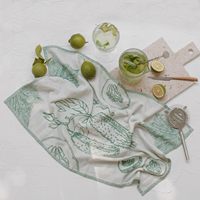 Thickened High Absorbency Cotton Tea Towel Elegant Lint Free Kitchen Wipe Towel for Daily Household and Catering Use