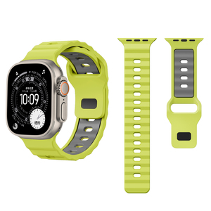 Correa de silicona de dos tonos de primera calidad para Apple Watch Ultra 2 1 de 49 mm, correa deportiva transpirable y resistente, correa de repuesto impermeable. - Product Image 4