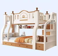 Cama litera superior e inferior para adultos, ideal para apartamentos pequeños, cama alta y baja para niños, toda de madera maciza, y cama infantil.