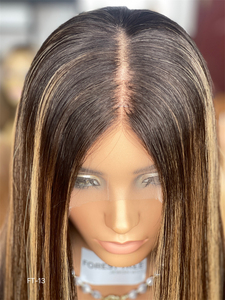 วิกผมคนยิวแบบตรงความละเอียดสูงเป็นชั้น22นิ้วสำหรับผู้หญิงยาวสั้นใช้ได้ - Product Image 4