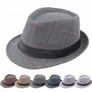 Wholesale <strong>Men</strong> <strong>Fedora</strong> <strong>Hats</strong> <strong>Men</strong> Custom Logo Fashion Classic Winter Vintage <strong>Fedora</strong> Jazz <strong>Hats</strong> for <strong>Men</strong> Ribboned <strong>Hat</strong> - Product Image 1