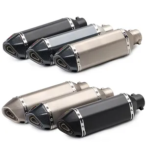 פחמן סיבי 51mm אופנוע פליטה לשנות עמעם פליטה עבור FZ6 CBR250 CB600 MT07 טרקטורונים עפר בור אופניים