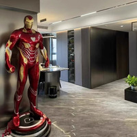 Collection personnalisée de figurines en cire d'artisanat en résine grandeur nature des célèbres personnages de films Marvel Iron Man