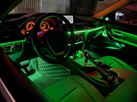 ICarsin pour BMW Série 4 F30 F32 F33 F36 - Bande lumineuse ambiante dynamique et colorée à LED - Kit d'éclairage intérieur de voiture - Amélioration de l'éclairage