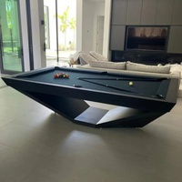 Tables de billard/snooker modernes de luxe en bois massif de 7, 8 et 9 pieds, avec plateau en ardoise et coussinets en caoutchouc, populaires, directement de l'usine