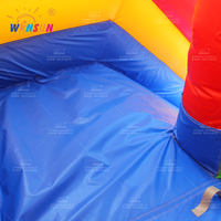 Toboggan aquatique gonflable d'extérieur Winsun en PVC avec design palmier, couleur et taille personnalisables, grande capacité pour parcs aquatiques