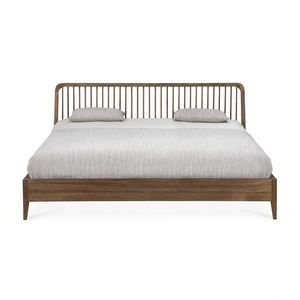 Cama Individual/Doble de Madera Maciza de Abedul Estilo Americano con Acabado Negro, Cama de Princesa para Niña, Tallada a Mano, Estilo Europeo - Product Image 1